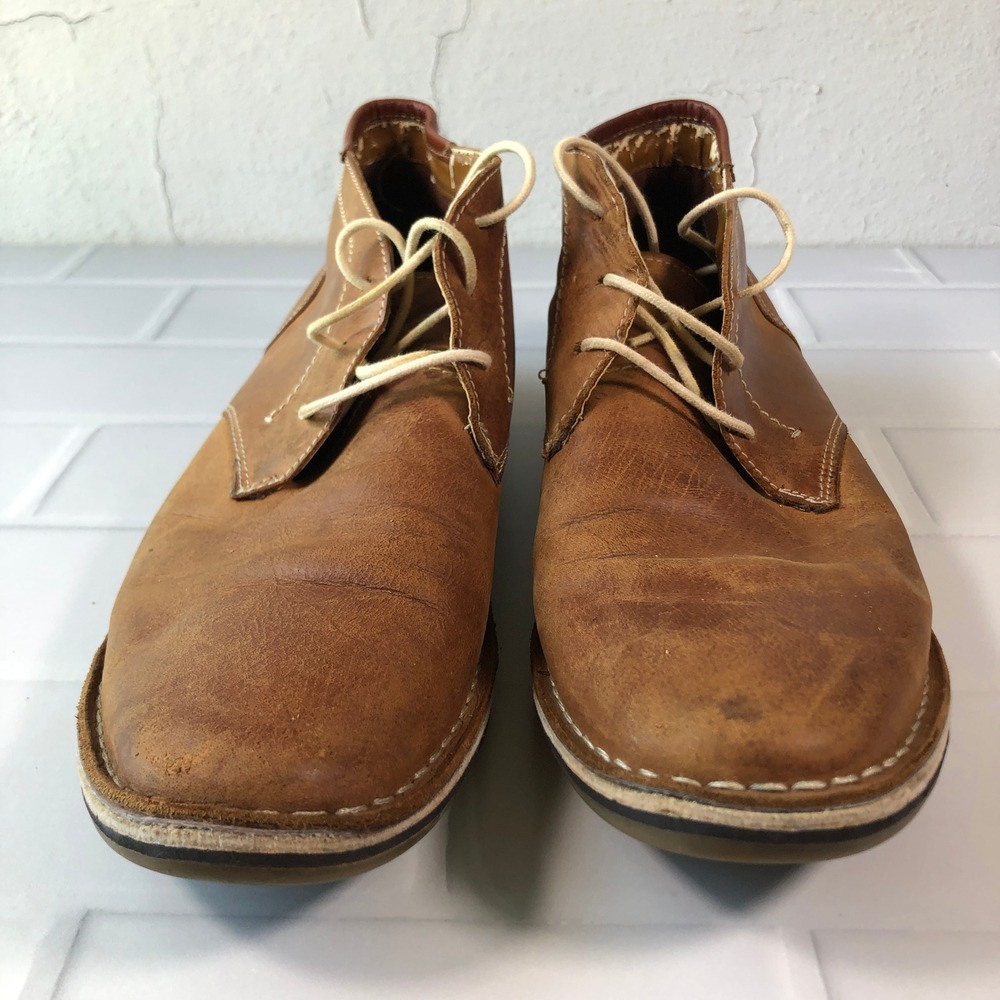 Steve Madden Ivon Tan Leather Chukka Boots Mens 11 Lace Up Ankle Boots Farmcore